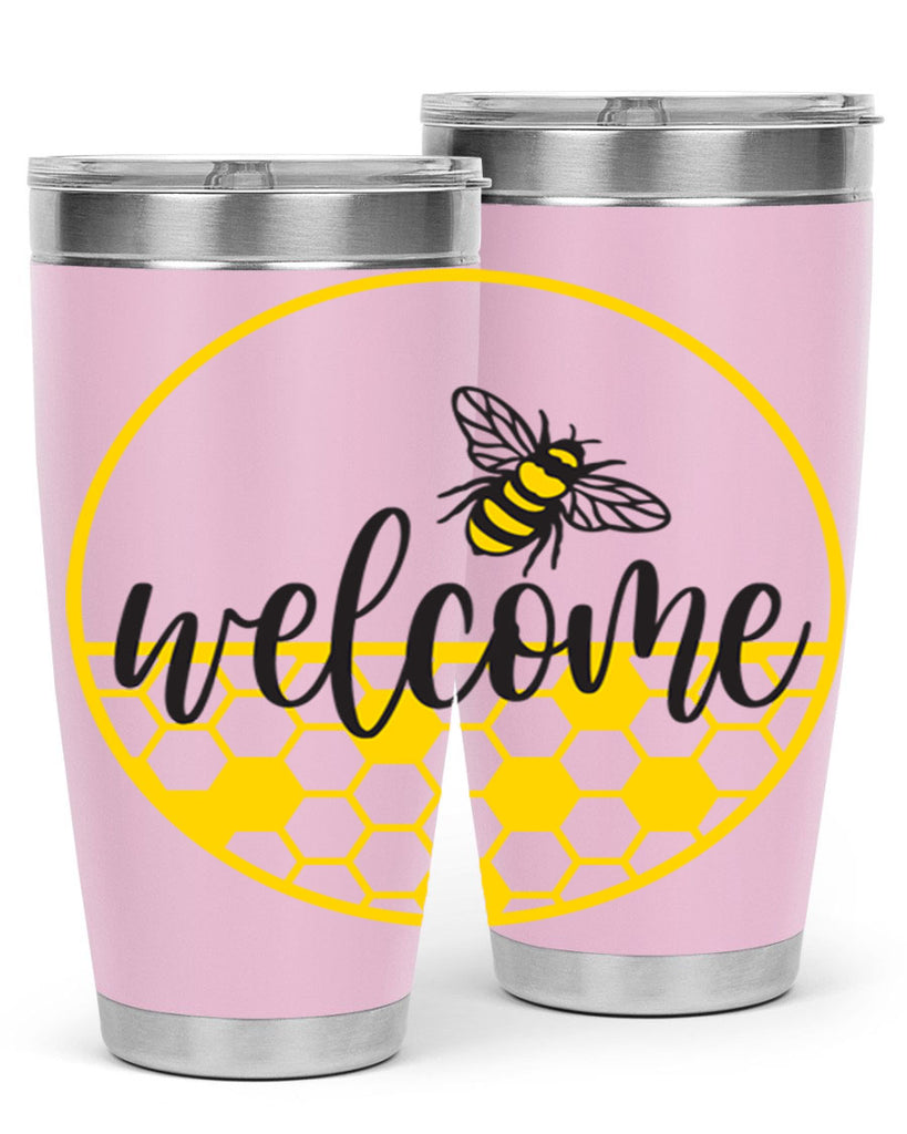 Welcome Bee and hive567#- spring- Tumbler