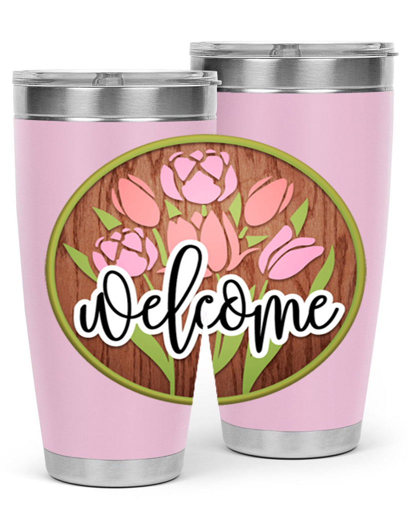 Welcome flowers bouquet Mockup570#- spring- Tumbler