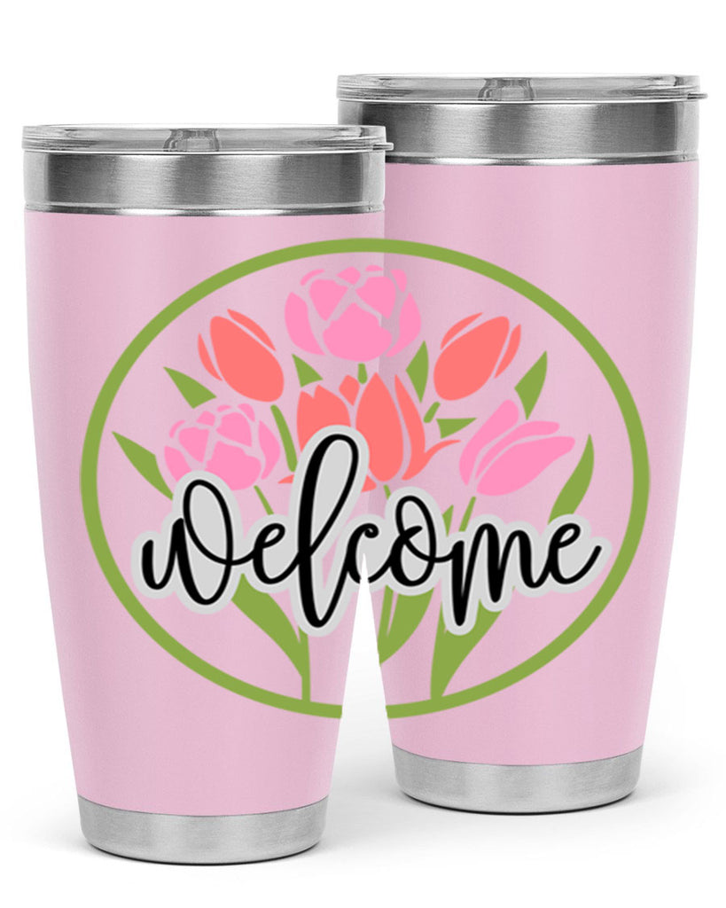 Welcome flowers bouquet571#- spring- Tumbler