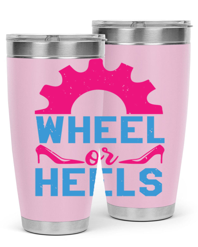 Wheel or Heels Style 8#- baby shower- tumbler