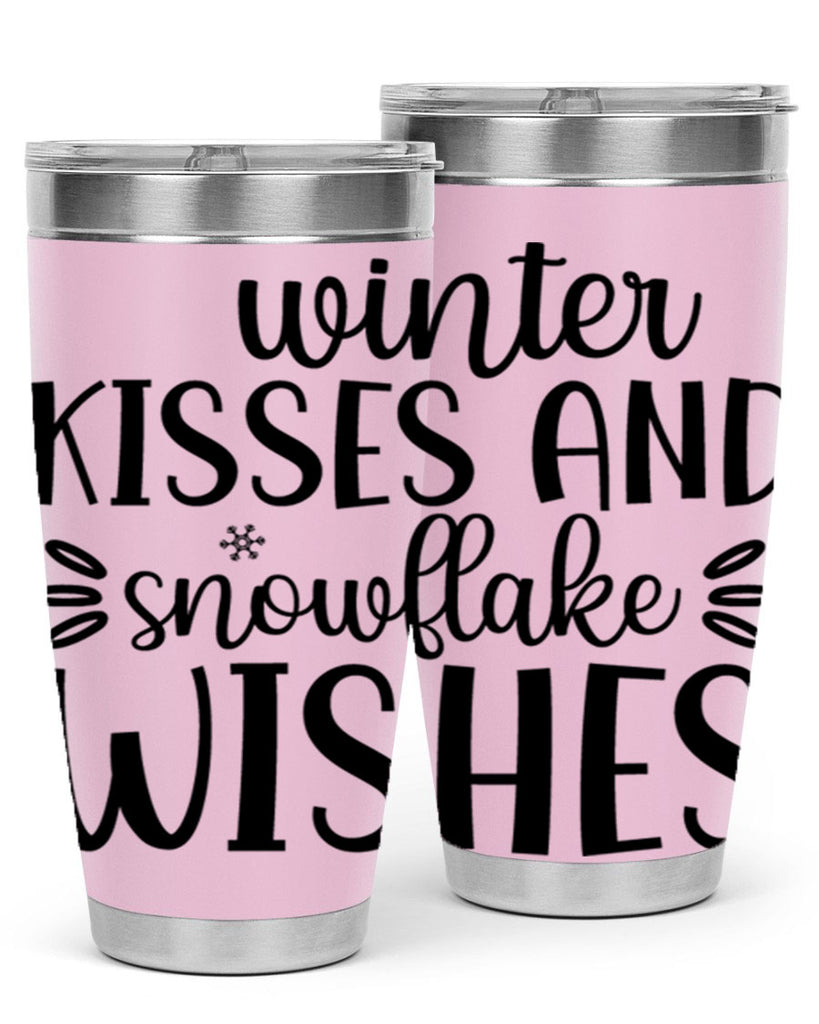 Winter Kisses And Snowflake Wishes517#- winter- Tumbler