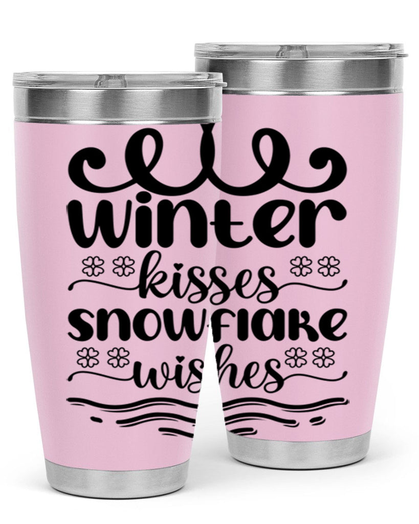 Winter Kisses Snowflake Wishes 562#- winter- Tumbler