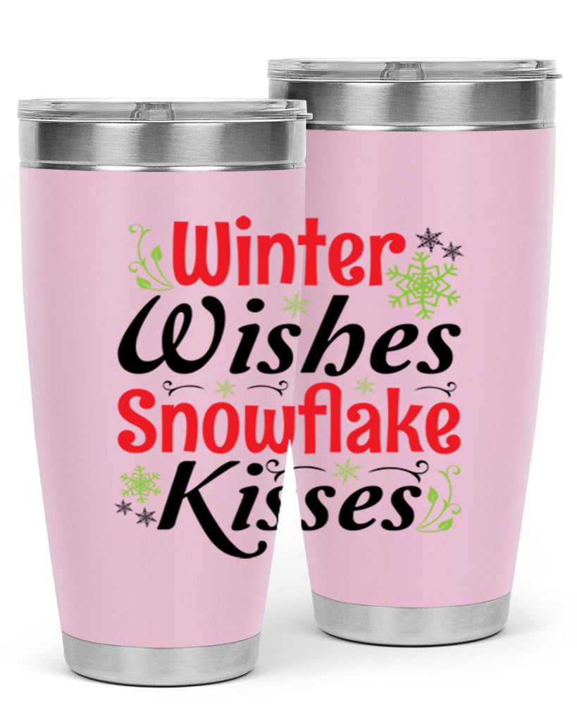 Winter Wishes Snowflake Kisses 568#- winter- Tumbler