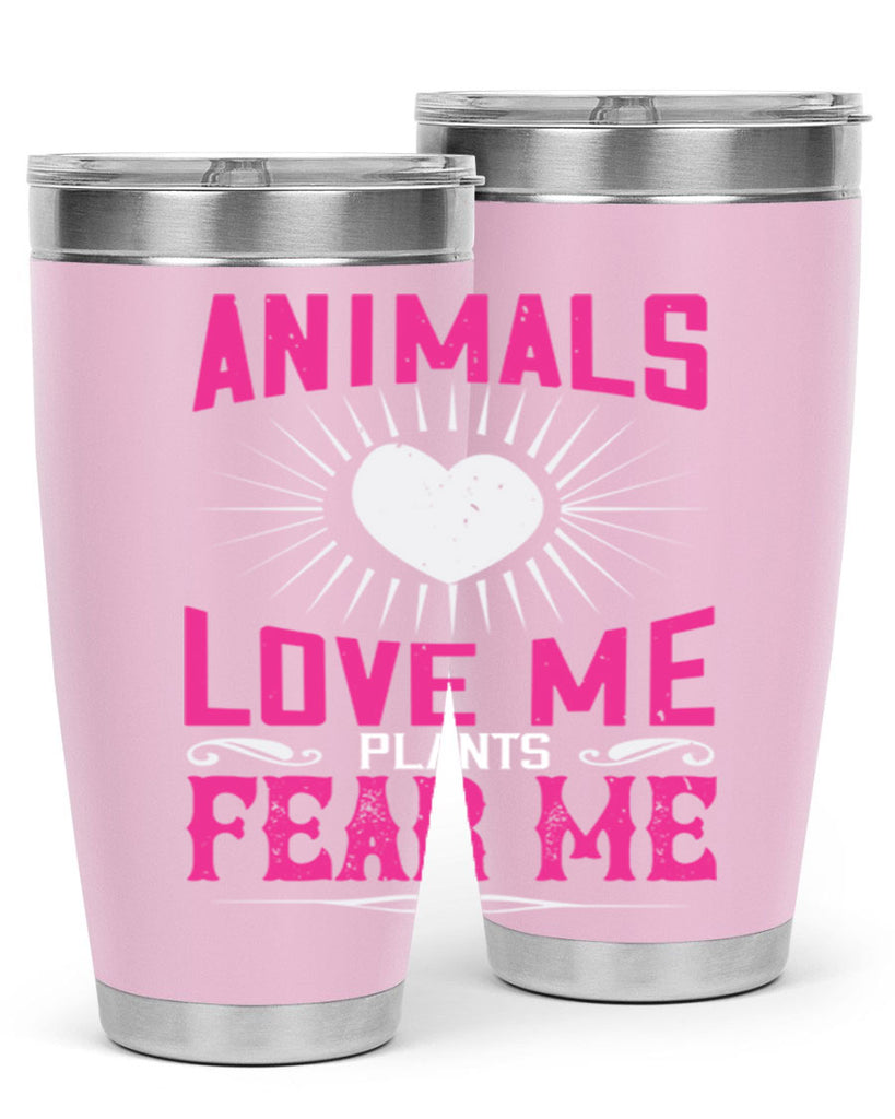 animals love me 102#- vegan- Tumbler