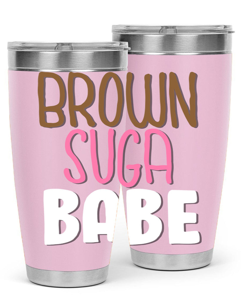 brown suga babe 190#- black words phrases- Cotton Tank