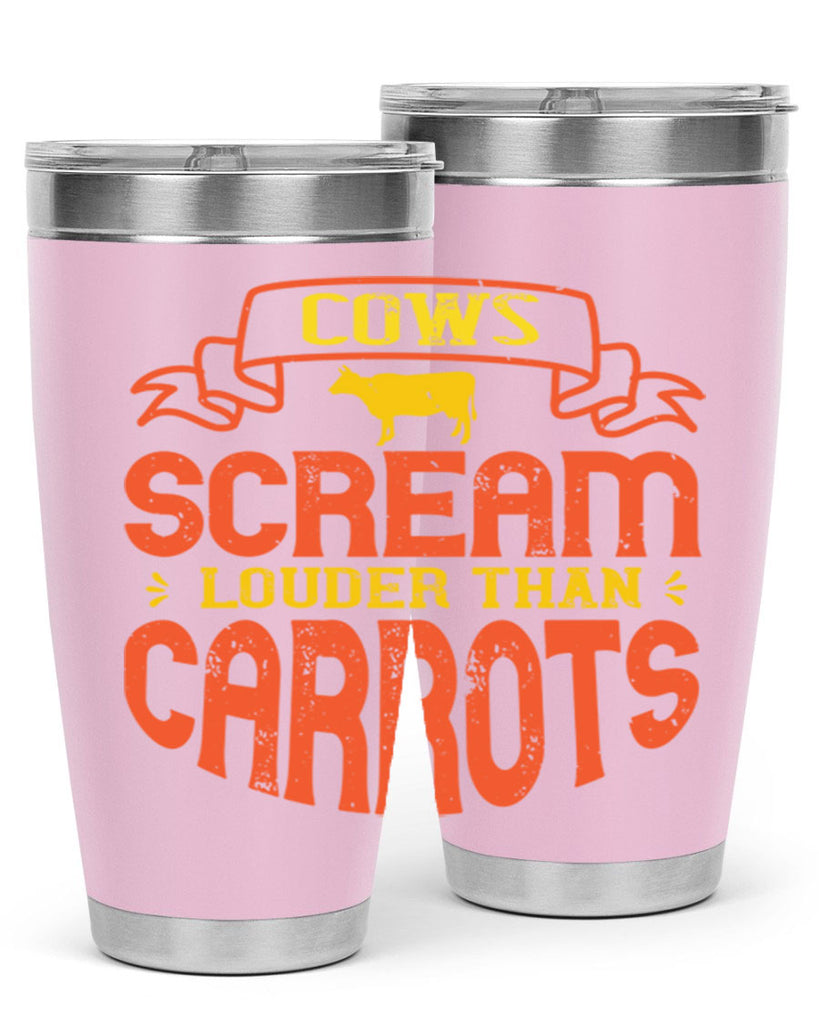 cows scream louder than carrots 71#- vegan- Tumbler