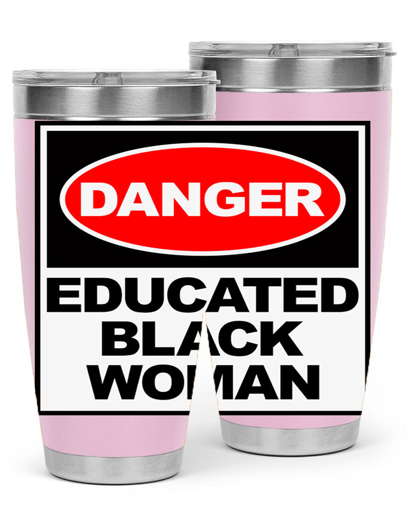 danger educated black  woman 176#- black words phrases- Cotton Tank