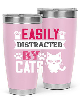 easily distracted by cats Style 47#- cat- Tumbler