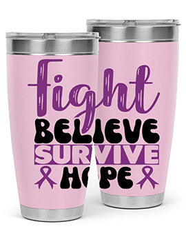 fight believe survive hope 141#- alzheimers- Tumbler