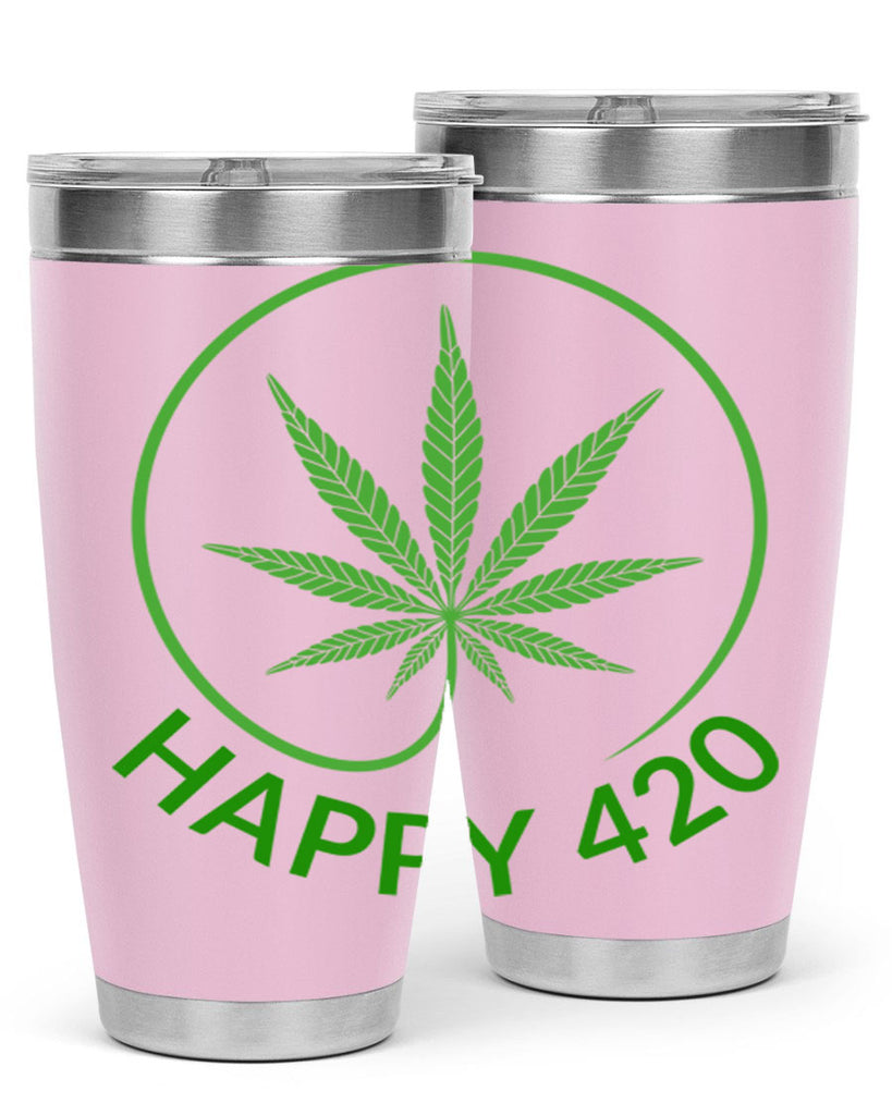 happy 420 100#- marijuana- Tumbler