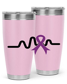 heartbeat with alzheimers cancer 155#- alzheimers- Tumbler