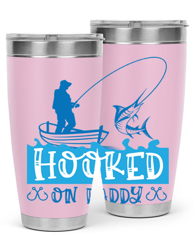 hooked on daddy 218#- fishing- Tumbler