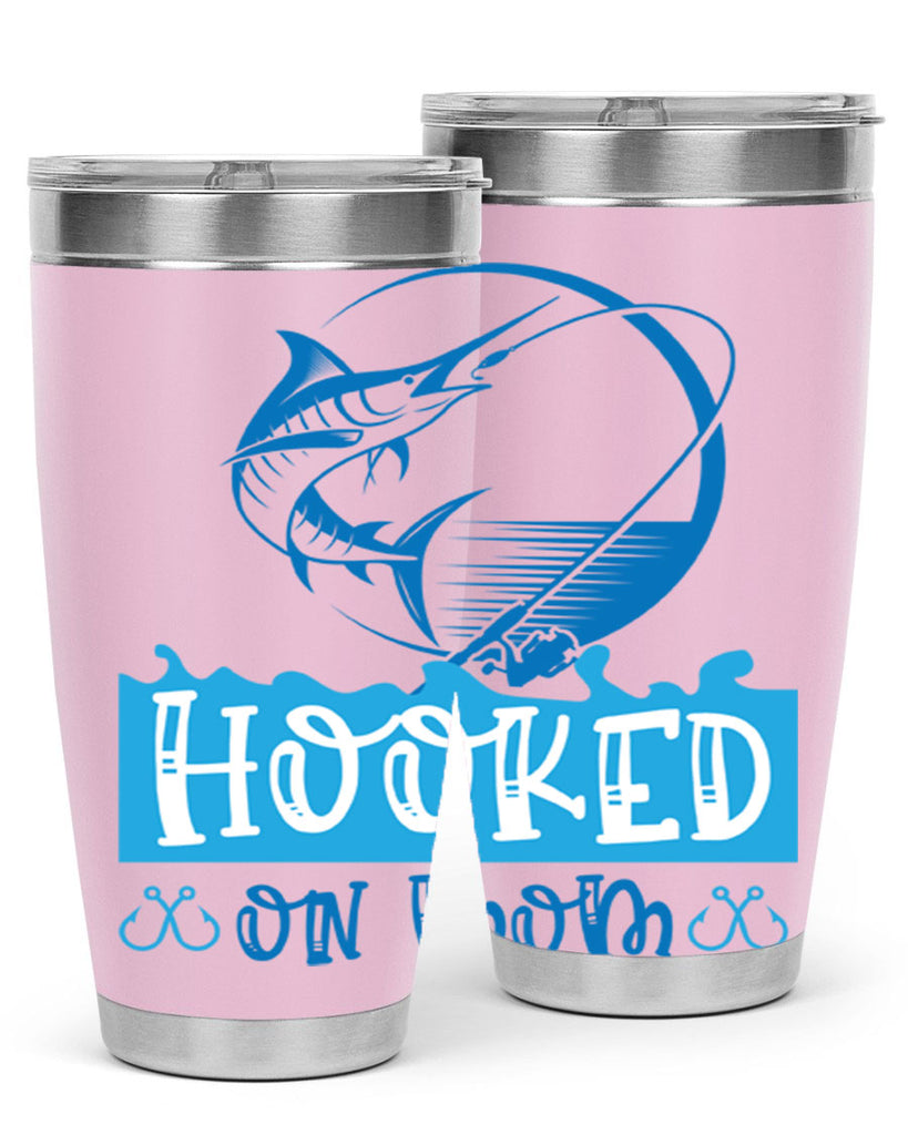 hooked on mom 217#- fishing- Tumbler