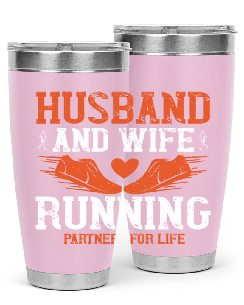 husband and wife running partners for life 41#- running- Tumbler