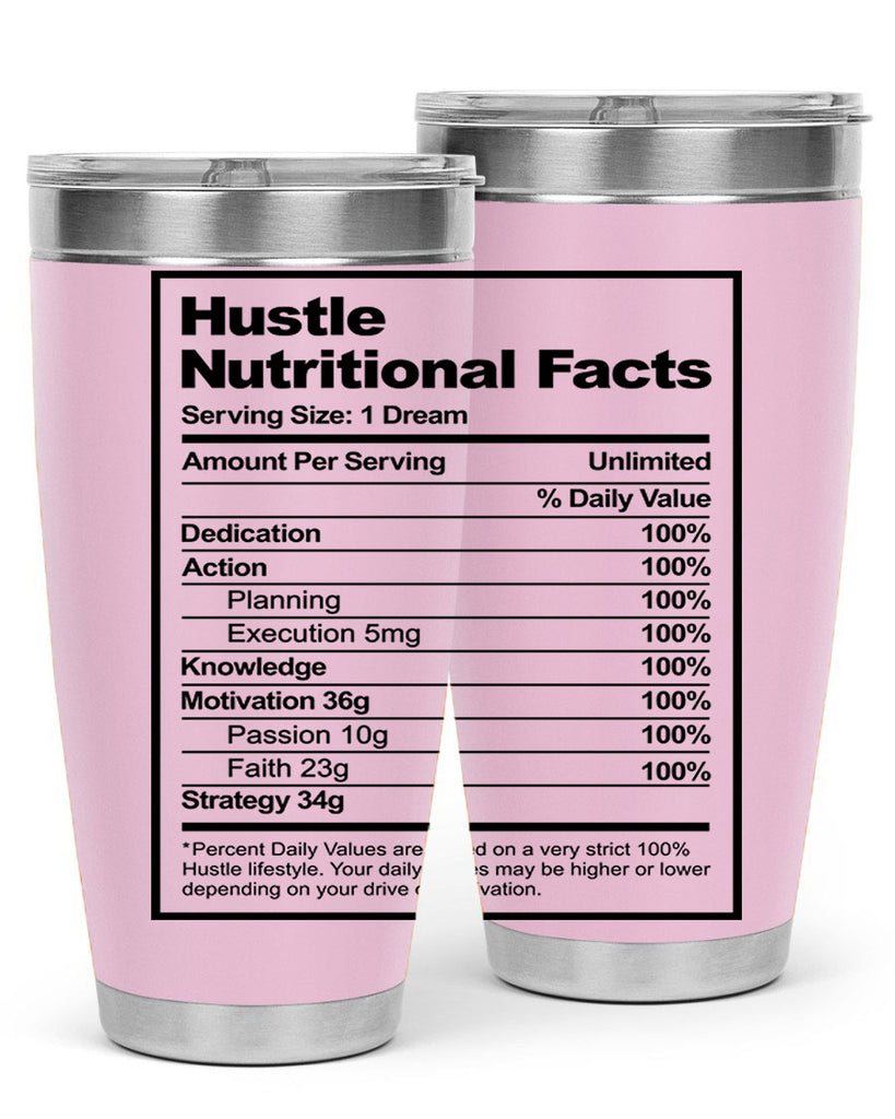 hustle nutritional facts 121#- black words phrases- Cotton Tank