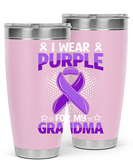 i wear purple for grandma 171#- alzheimers- Tumbler