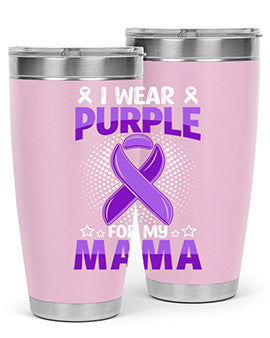 i wear purple for mama 173#- alzheimers- Tumbler