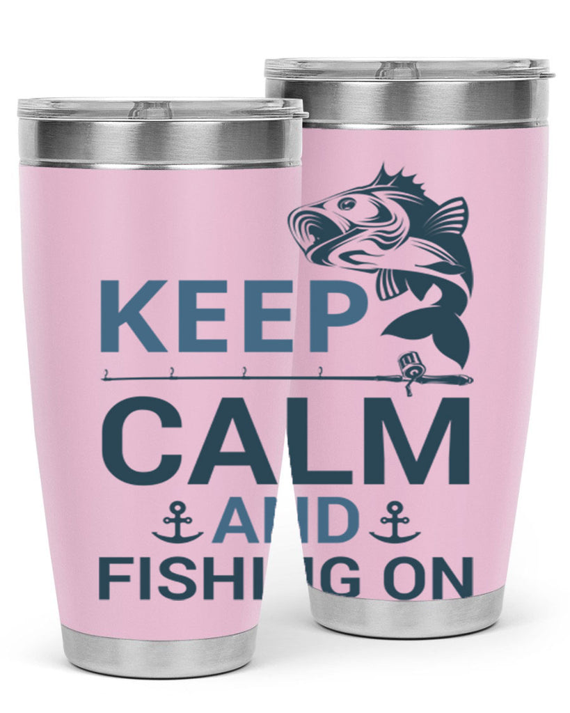 keep calm 65#- fishing- Tumbler