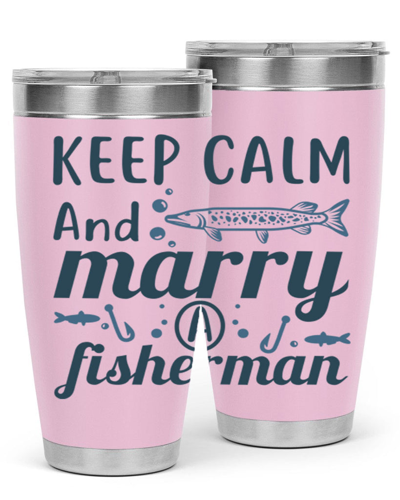 keep calm and merry 66#- fishing- Tumbler