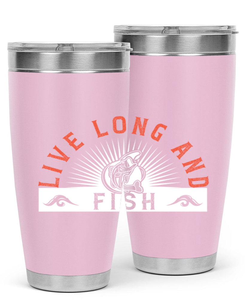 live long and fish 242#- fishing- Tumbler