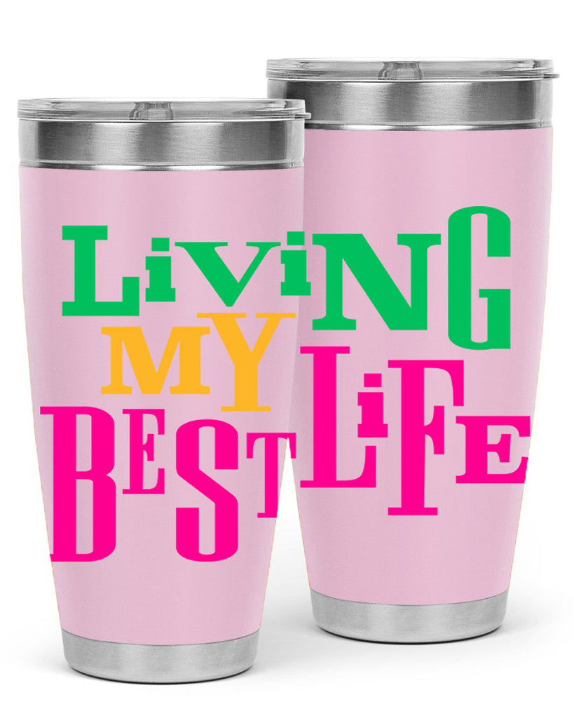 living my best life 96#- black words phrases- Cotton Tank
