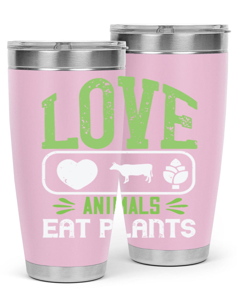 love animals eat plants 33#- vegan- Tumbler