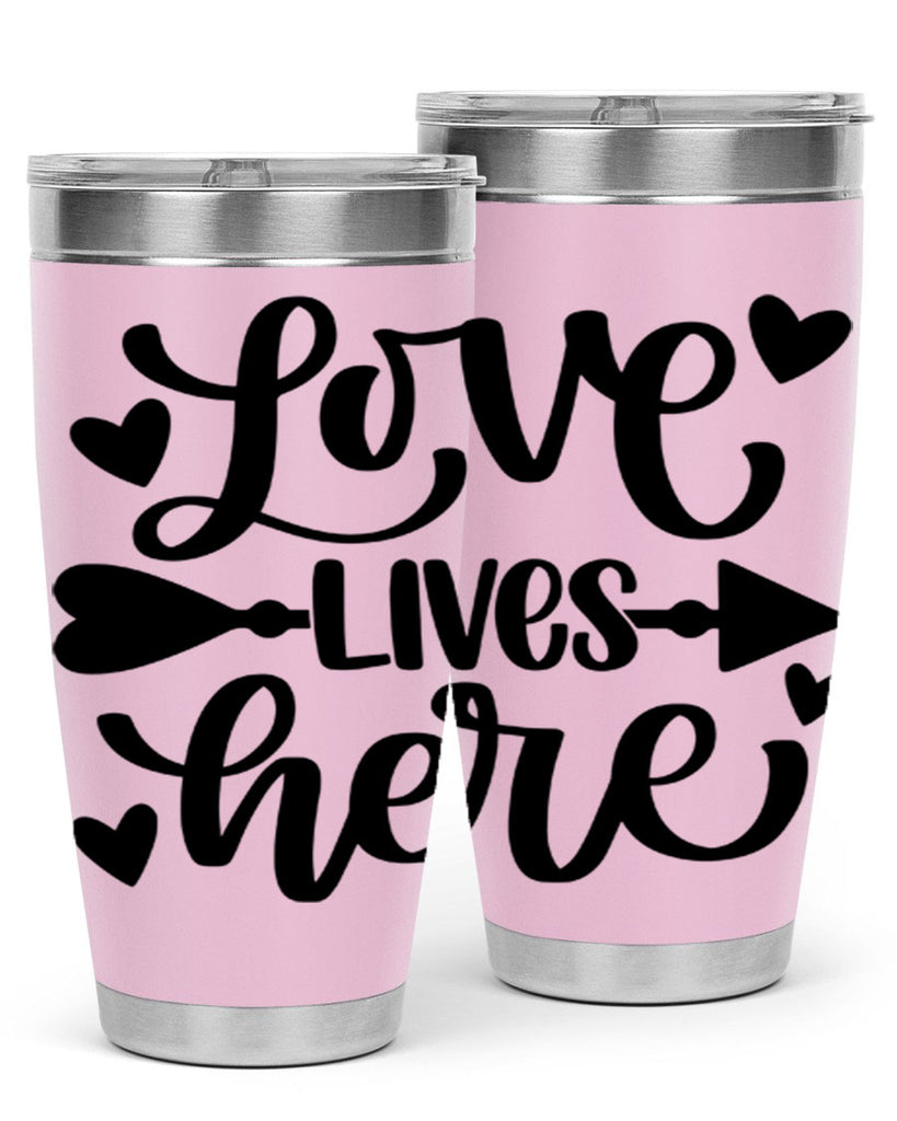 love lives here 7#- home- Tumbler