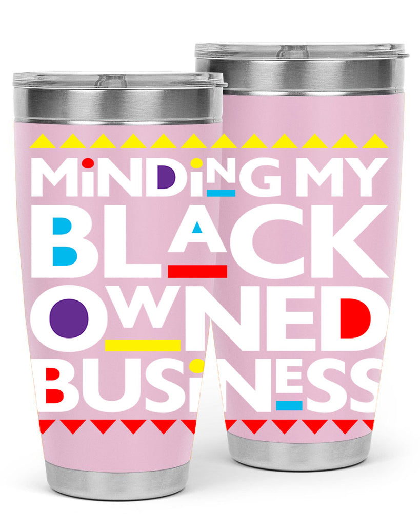 minding my black ownedbusiness 68#- black words phrases- Cotton Tank