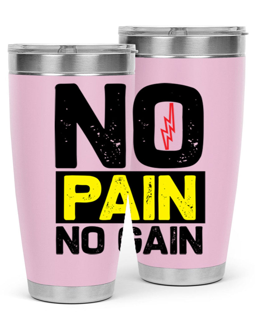 no pain no gain 5#- gym- Tumbler