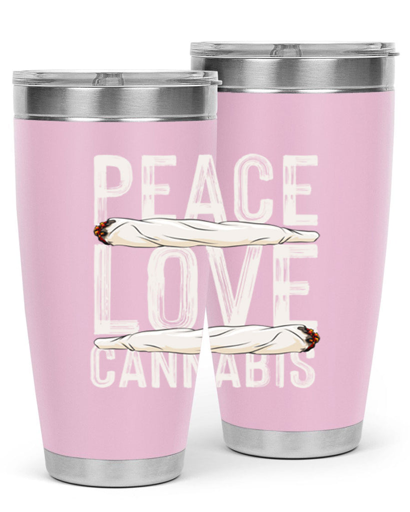 peace love cannabis 216#- marijuana- Tumbler