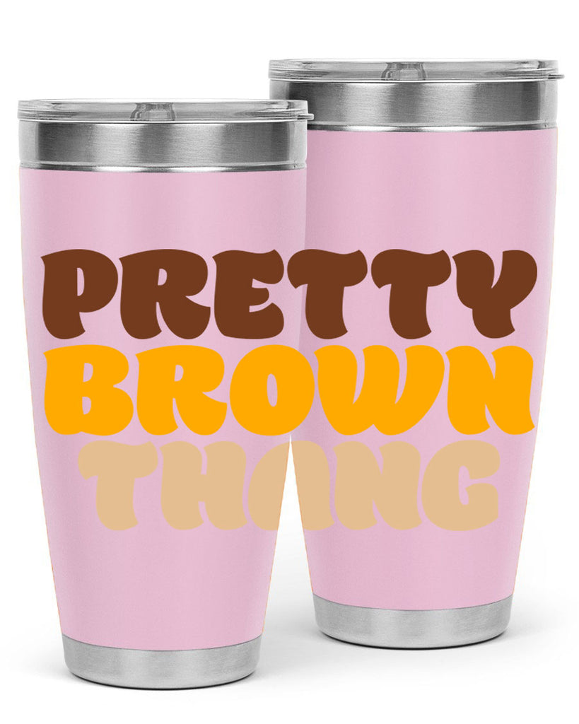 pretty  brown thang 52#- black words phrases- Cotton Tank