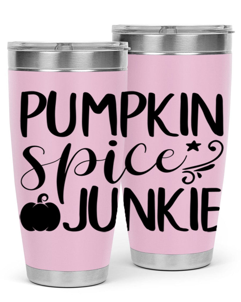 pumpkin spice junkie 548#- fall- Tumbler