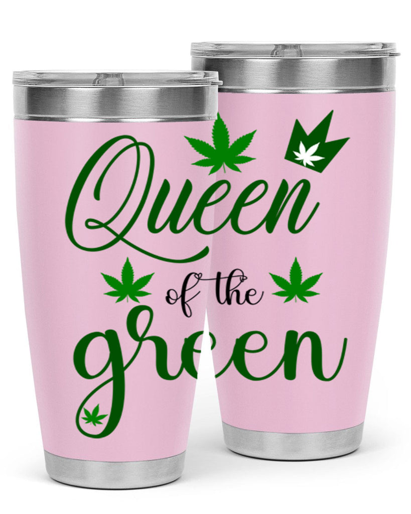 queen of the green 222#- marijuana- Tumbler