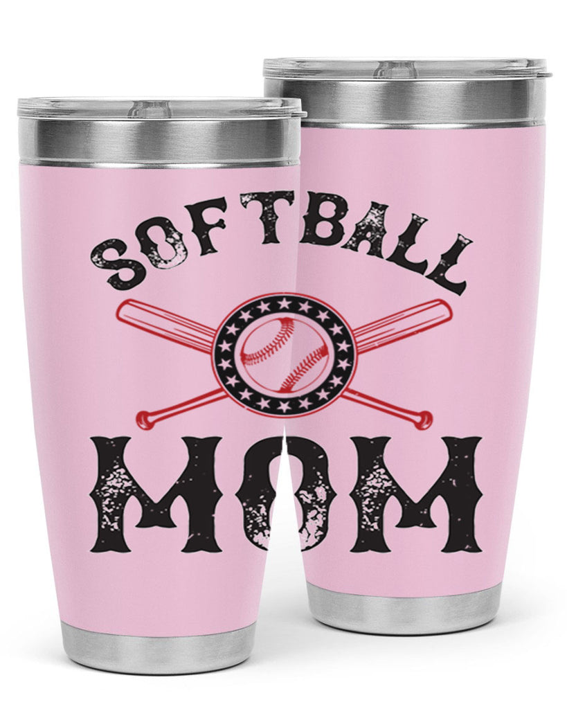 softball mom 66#- mom- Tumbler