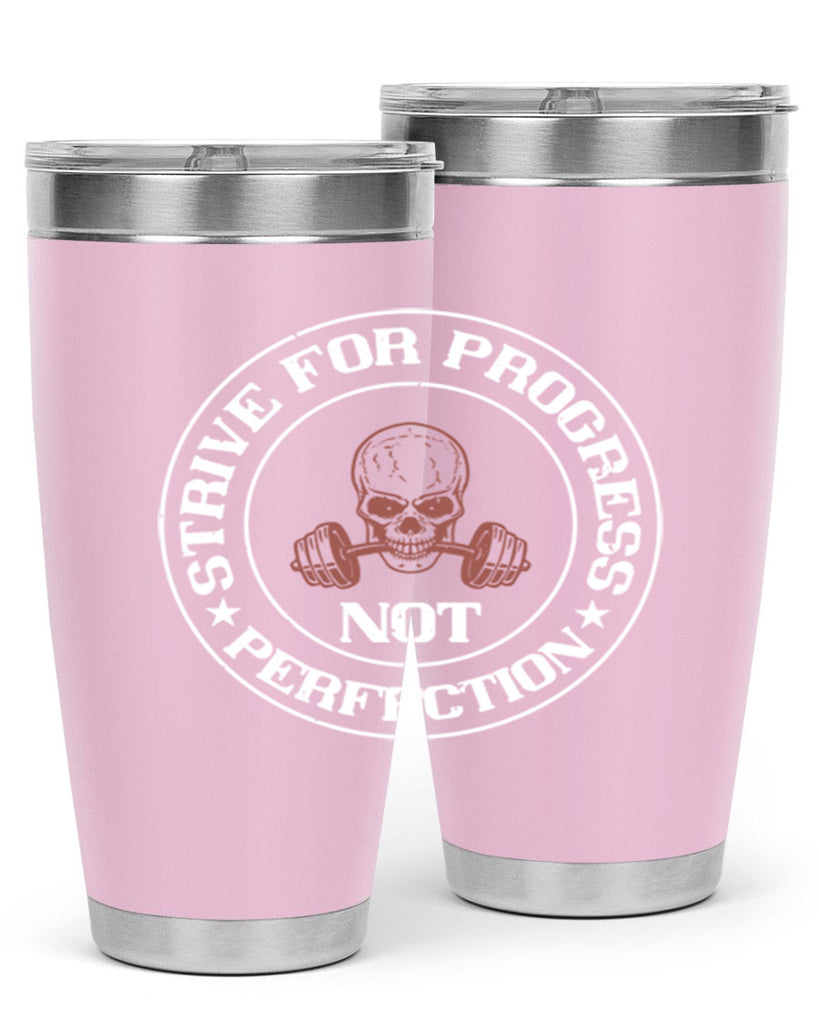 strive for progress not perfection 72#- gym- Tumbler