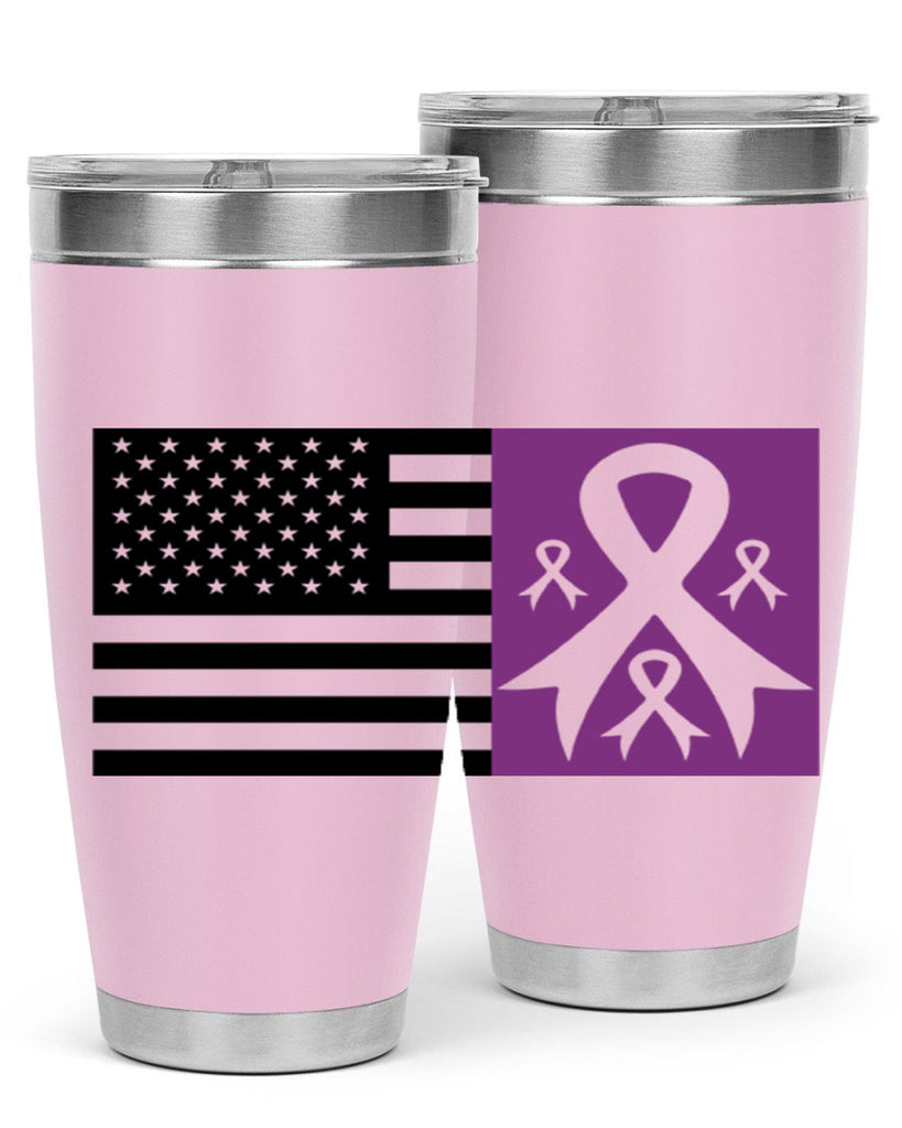 usa flag with alzheimers cancer 219#- alzheimers- Cotton Tank