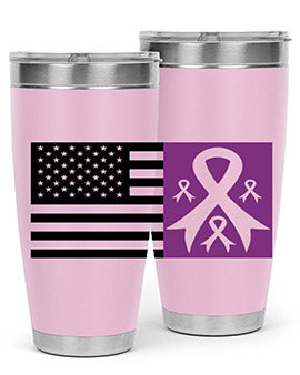 usa flag with alzheimers cancer 219#- alzheimers- Tumbler