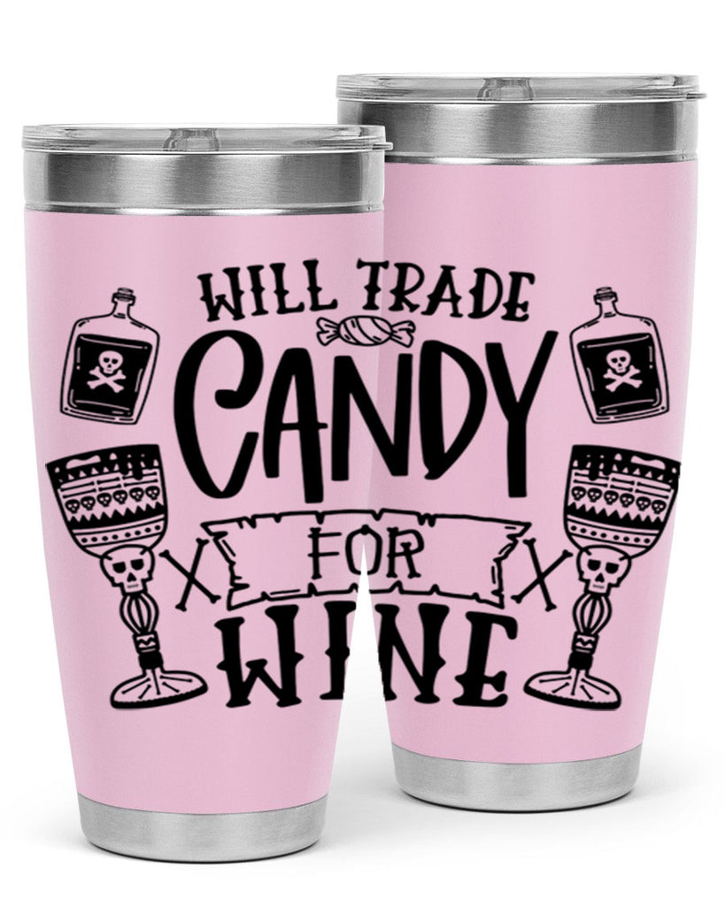 will trade candy for wine 10#- halloween- Tumbler