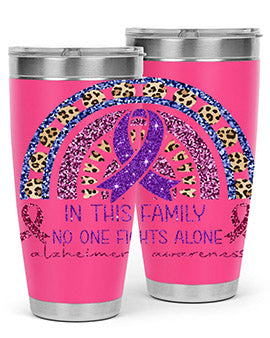 Alzheimer Awareness Purple Rainbow 2#- alzheimers- Tumbler