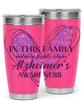 AlzheimerS Awareness American Flag 11#- alzheimers- Tumbler