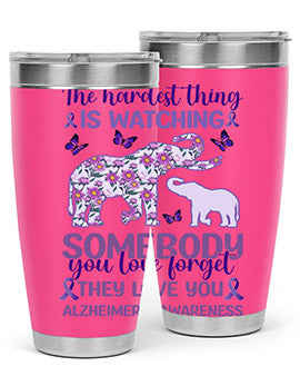 AlzheimerS Awareness Purple Elephant 16#- alzheimers- Tumbler