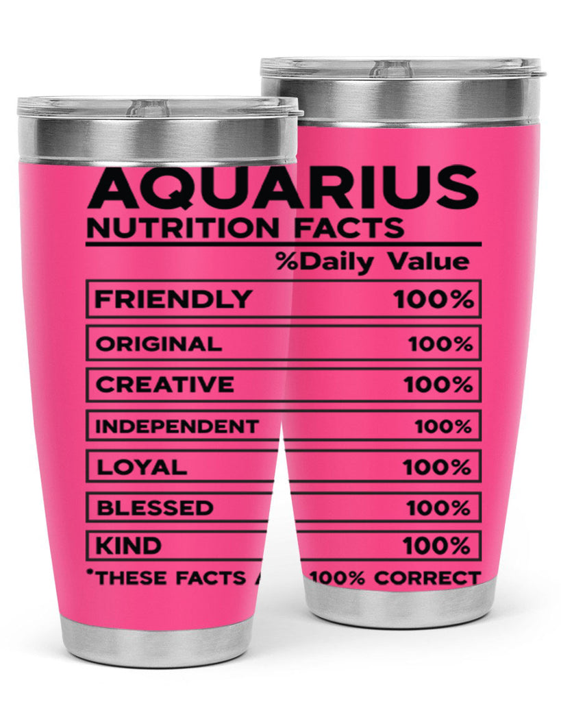 Aquarius Nutrition Facts 67#- zodiac- Tumbler