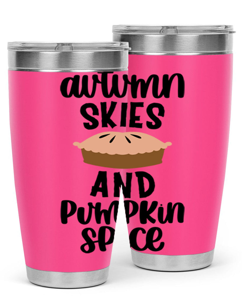 Autumn Skies And Pumpkin Spice 477#- fall- Tumbler