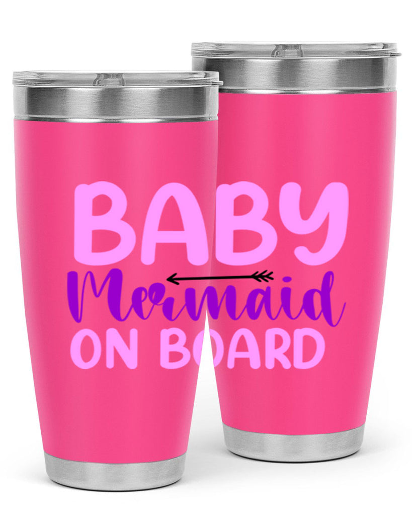 Baby Mermaid On Board 23#- mermaid- Tumbler