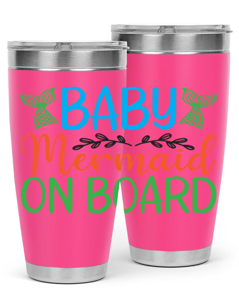 Baby Mermaid On Board 33#- mermaid- Tumbler