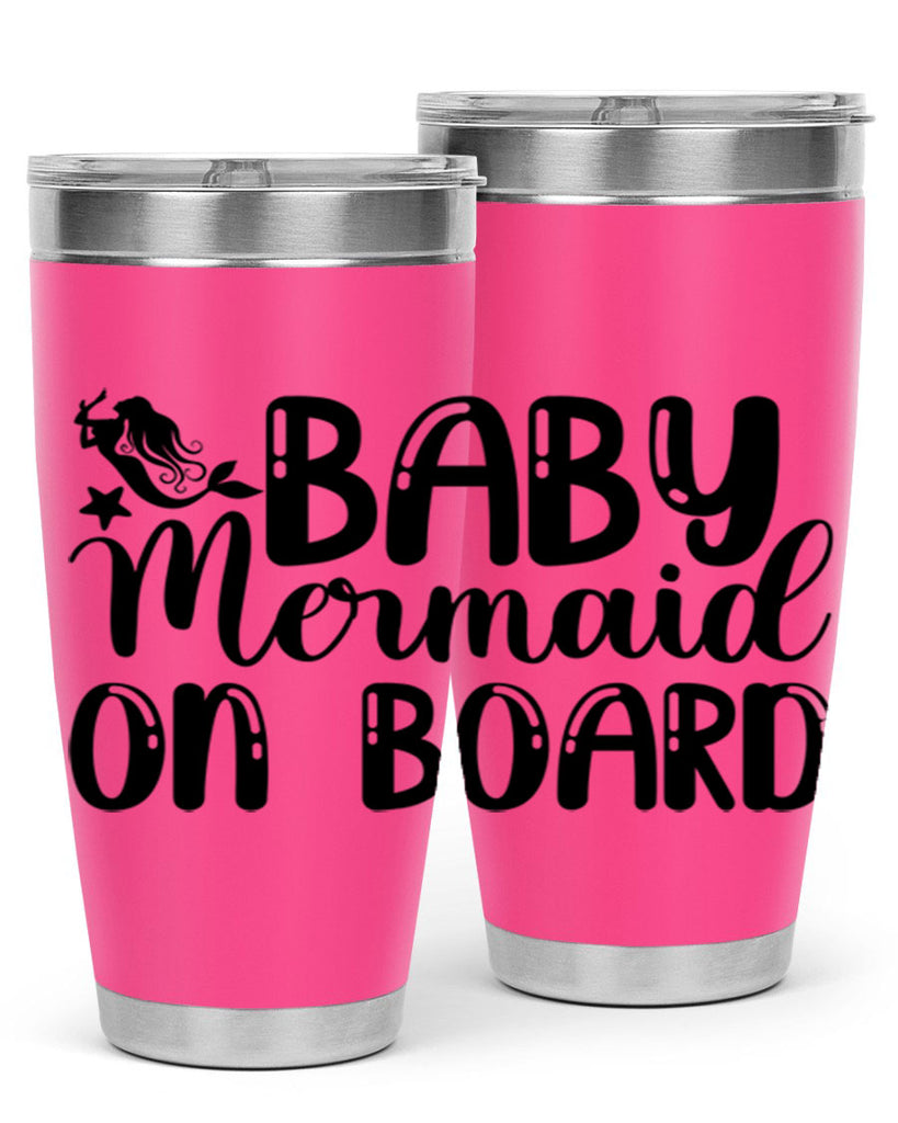 Baby Mermaid on Board 35#- mermaid- Tumbler