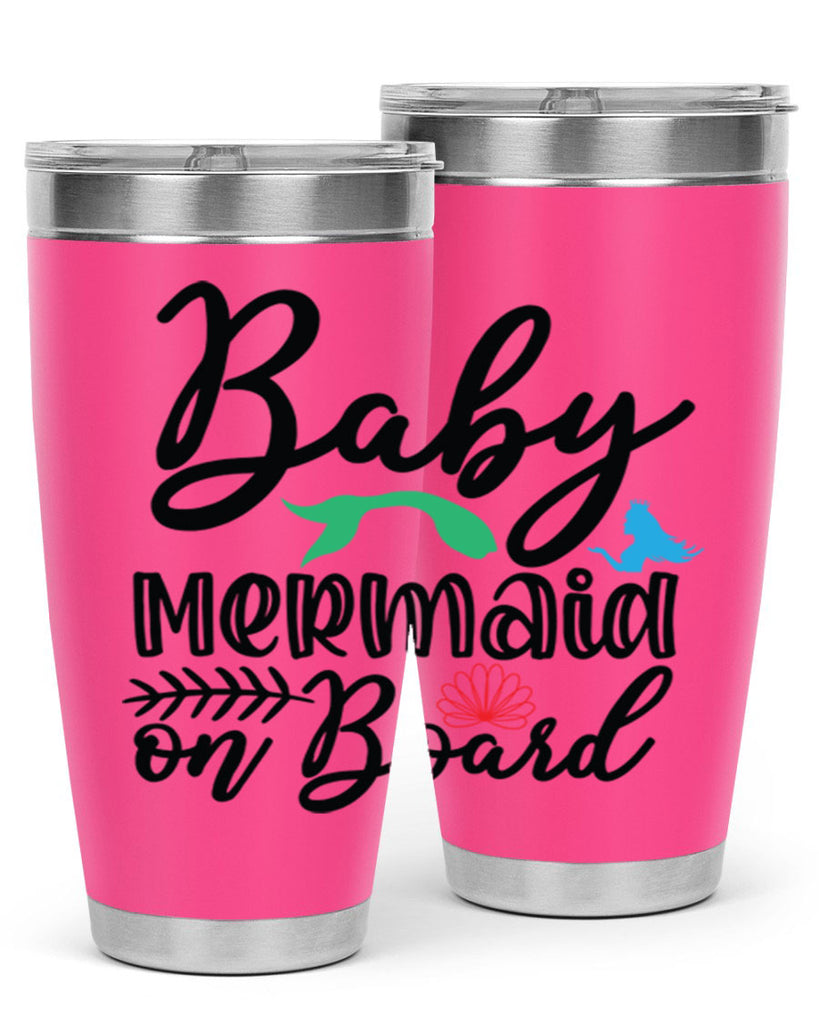 Baby Mermaid on Board 38#- mermaid- Tumbler