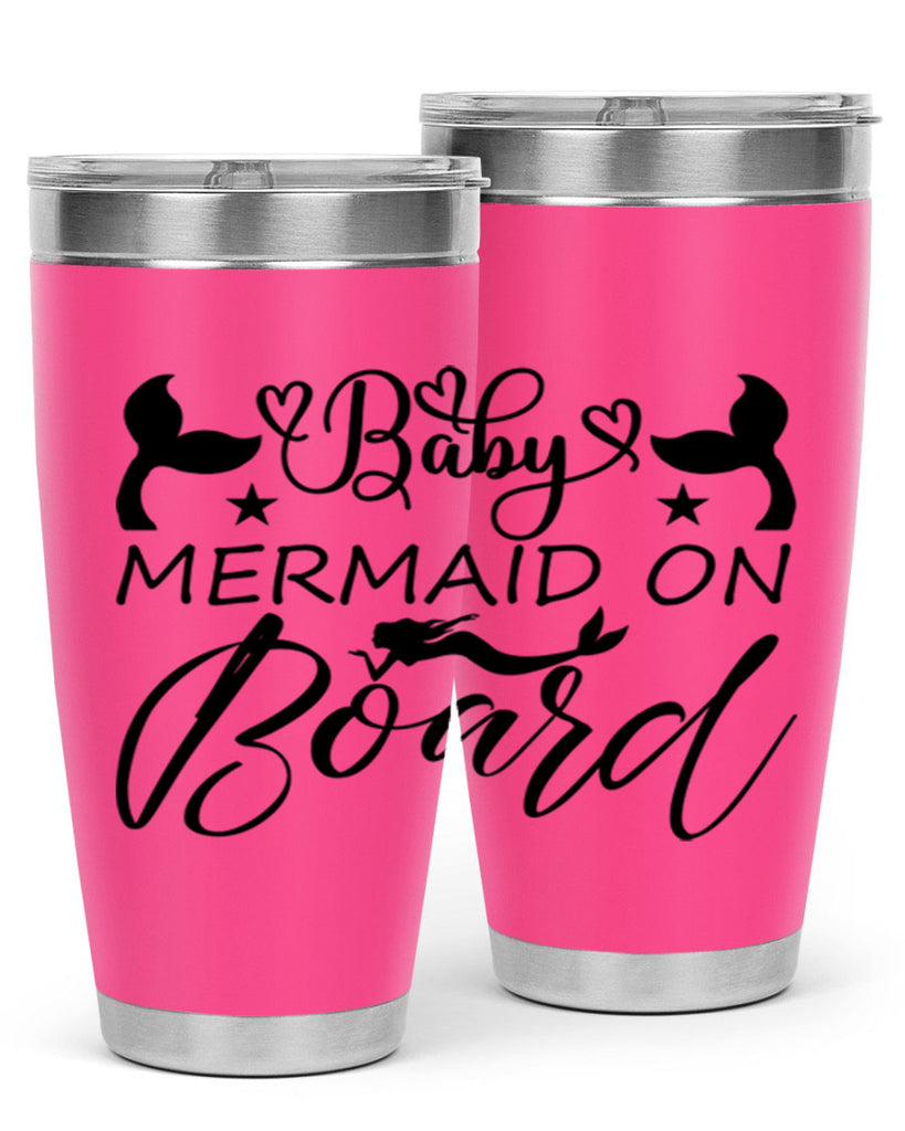 Baby mermaid on board 31#- mermaid- Tumbler