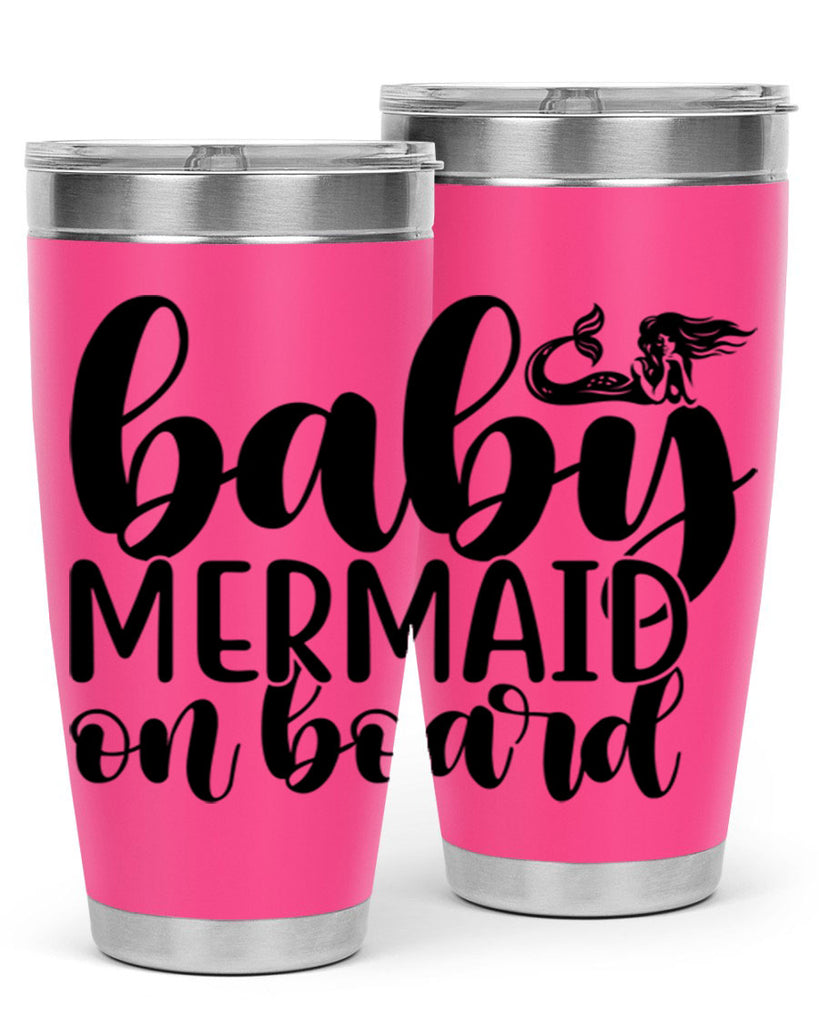 Baby mermaid on board 41#- mermaid- Tumbler