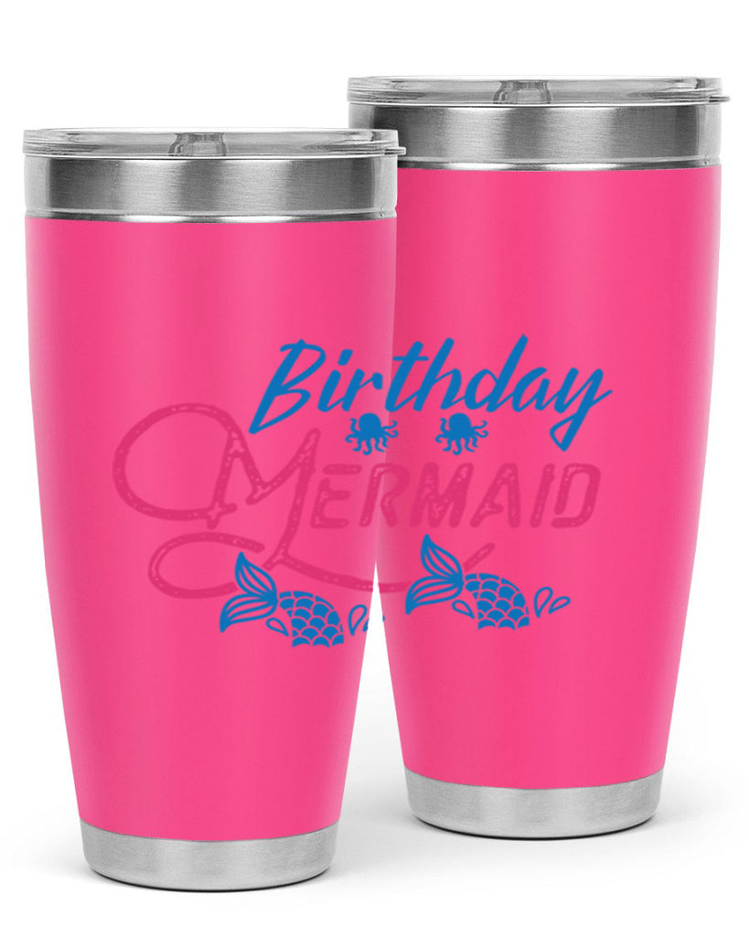 Birthday Mermaid 71#- mermaid- Tumbler